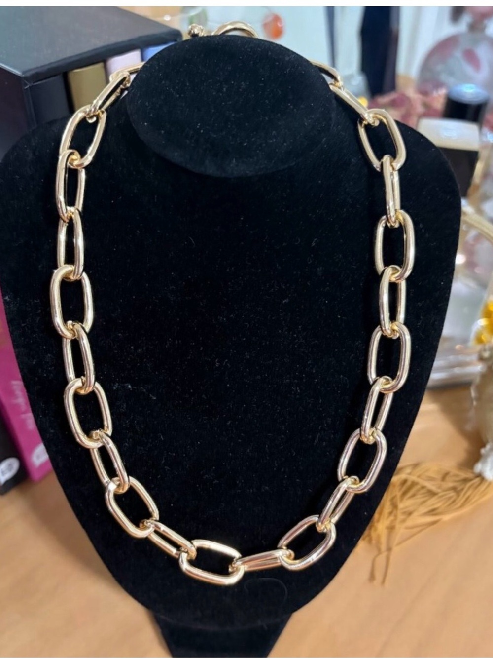 Gold Link Chain Necklace - Women's Fashion Jewelry